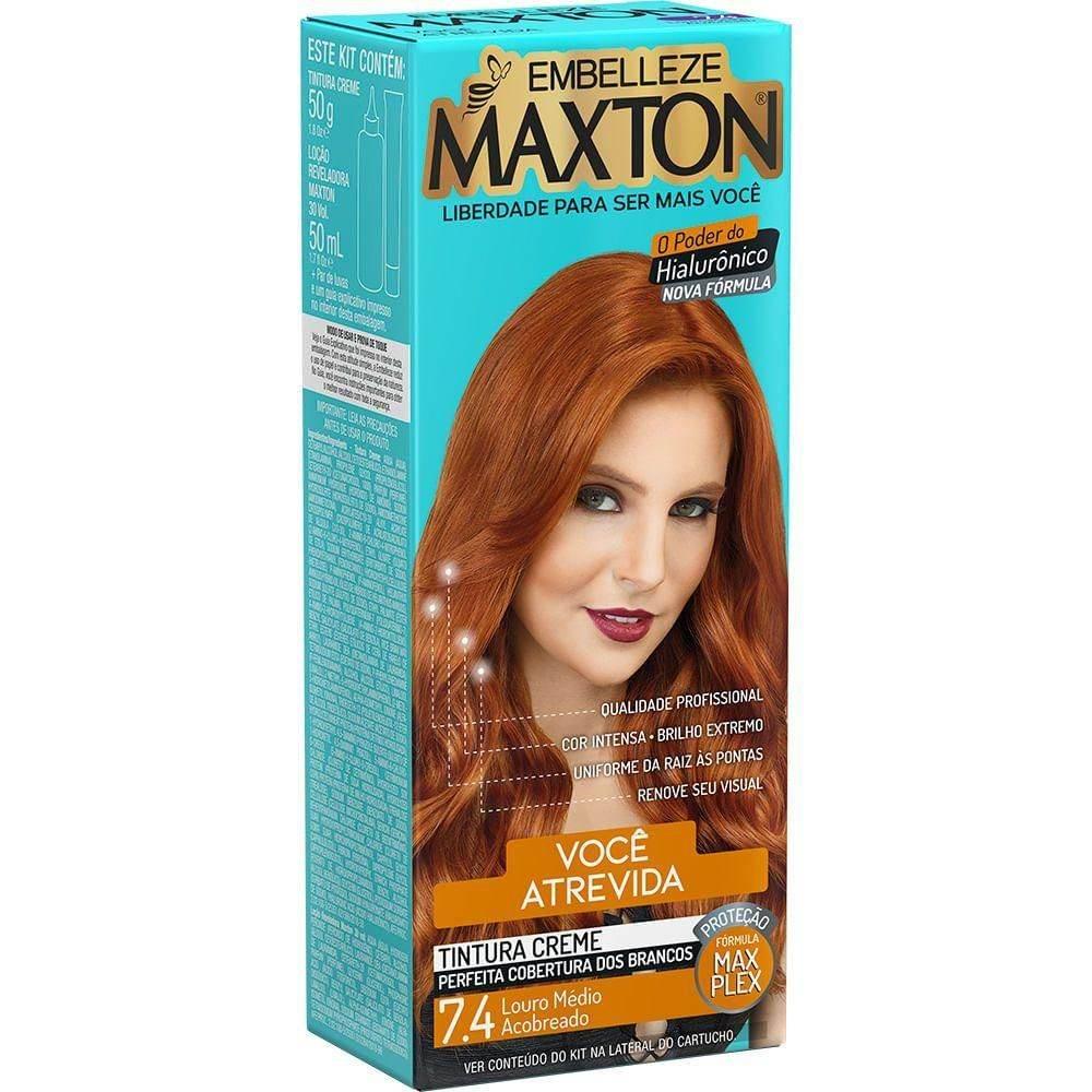 Tintura Maxton Kit Pratic Nº7.4 Loiro Medio Acobreado - EMBELEZZE - Drogaria Poupa Centro