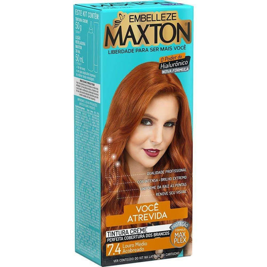 Tintura Maxton Kit Pratic Nº7.4 Loiro Medio Acobreado - EMBELEZZE - Drogaria Poupa Centro