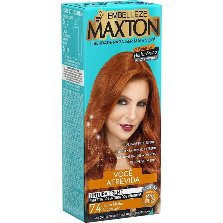 Tintura Maxton Kit Pratic Nº7.4 Loiro Medio Acobreado - EMBELEZZE - Drogaria Poupa Centro