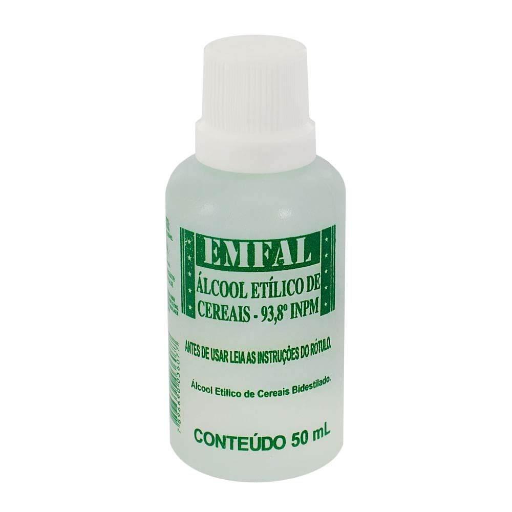Álcool Etílico De Cereais 50ml Emfal - Drogaria Poupa Centro