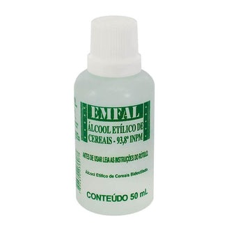 Álcool Etílico De Cereais 50ml Emfal - Drogaria Poupa Centro