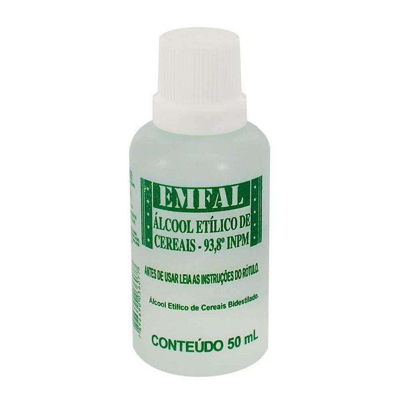 Álcool Etílico De Cereais 50ml Emfal - Drogaria Poupa Centro
