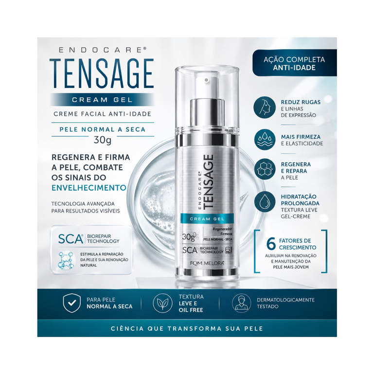Hidratante Anti-idade Tensage Endocare Cream Gel 30G