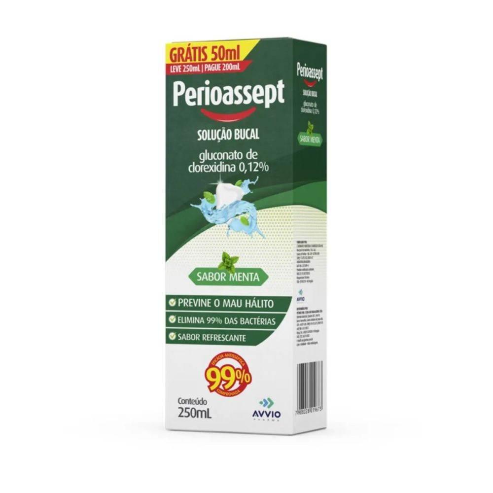 Antisséptico Bucal Perioassept com Álcool - 250Ml - Drogaria Poupa Centro