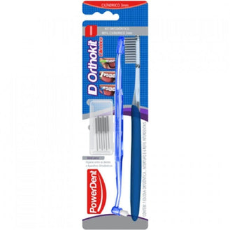 Kit Escova Dental Ortodôntica PowerDent Id Orthokit - Drogaria Poupa Centro
