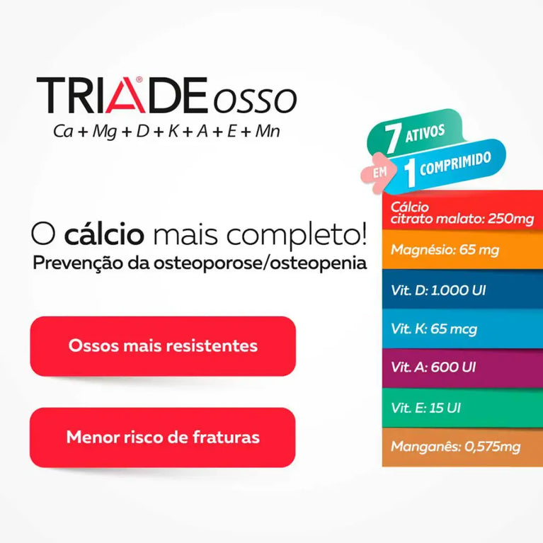 Polivitamínico Triade Osso 30 comprimidos