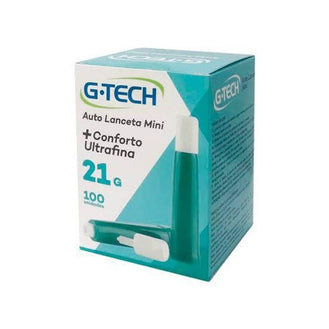Auto Lanceta G-Tech 21G 100Unidades - Drogaria Poupa Centro