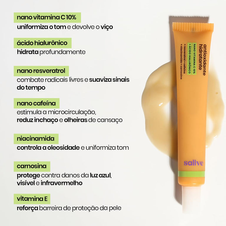 Sallve Antioxidante Hidratante 35G Nano Vit C 10% Ác Hialurônico
