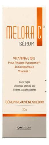 Sérum Rejuvenescedor Melora C Vitamina C 10% 30g - Drogaria Poupa Centro