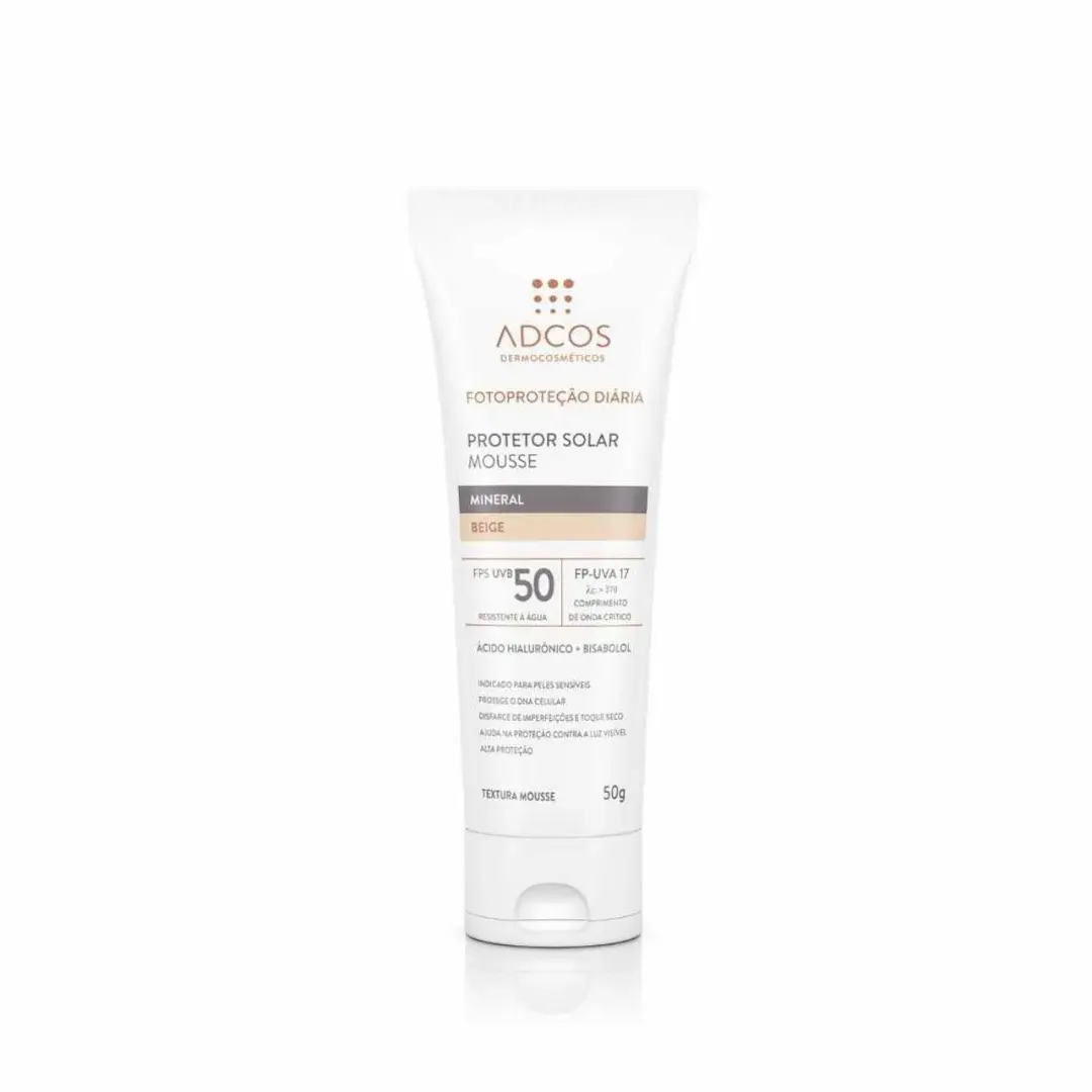 Protetor Solar Facial Adcos FPS 50 Beige 50g