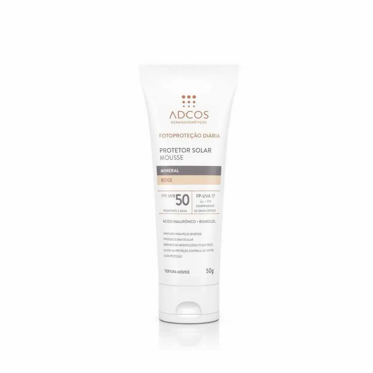 Protetor Solar Facial Adcos FPS 50 Beige 50g