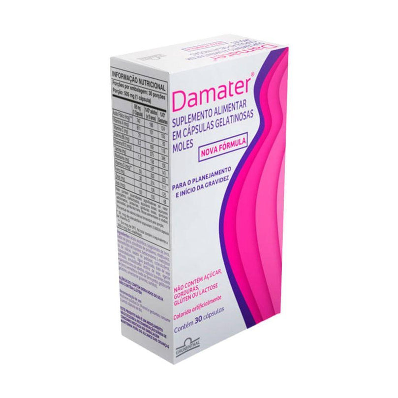 Damater Polivitamínico - 30 Cápsulas - Drogaria Poupa Centro