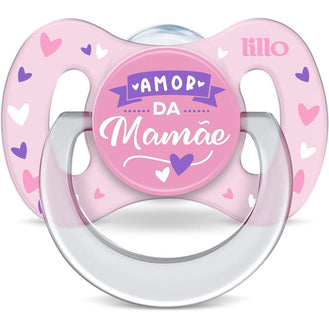 Chupeta Lillo Funny Amor Menina Tamanho 1 Rosa