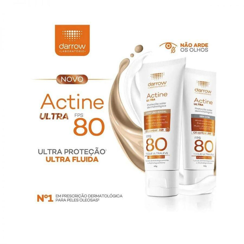 ACTINE ULTRA COR UNIVERSAL PROT SOLAR FPS 80 40G - Drogaria Poupa Centro