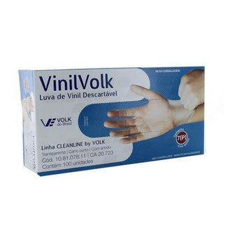 Luva Vinil Volk C/100 P - Drogaria Poupa Centro