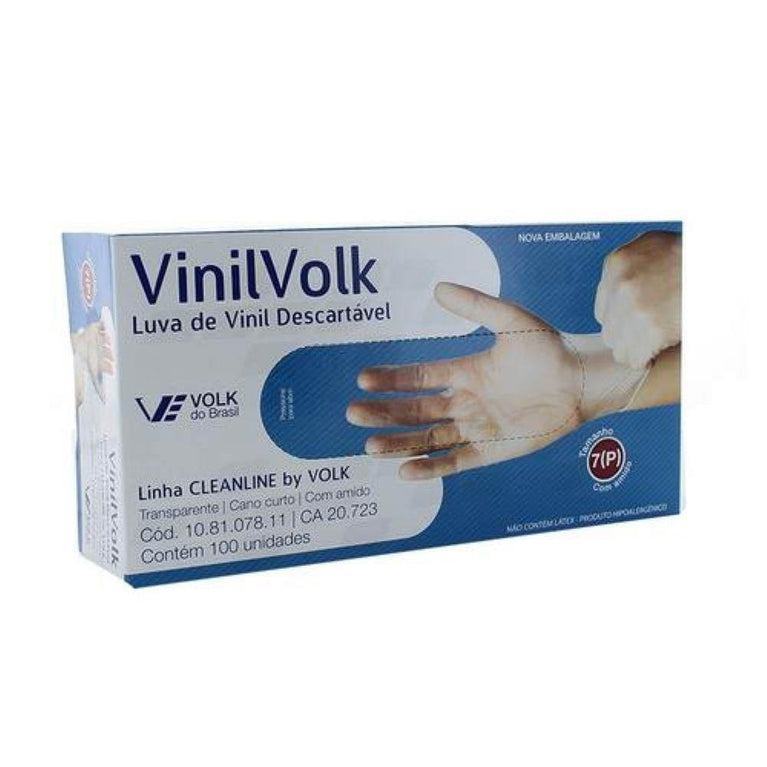 Luva Vinil Volk C/100 P - Drogaria Poupa Centro