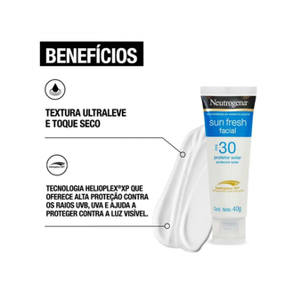 Protetor Solar Neutrogena Sunfresh Facial FPS30 40G VALIDADE 10/2026