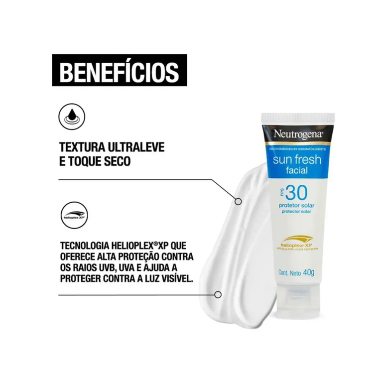 Protetor Solar Neutrogena Sunfresh Facial FPS30 40G