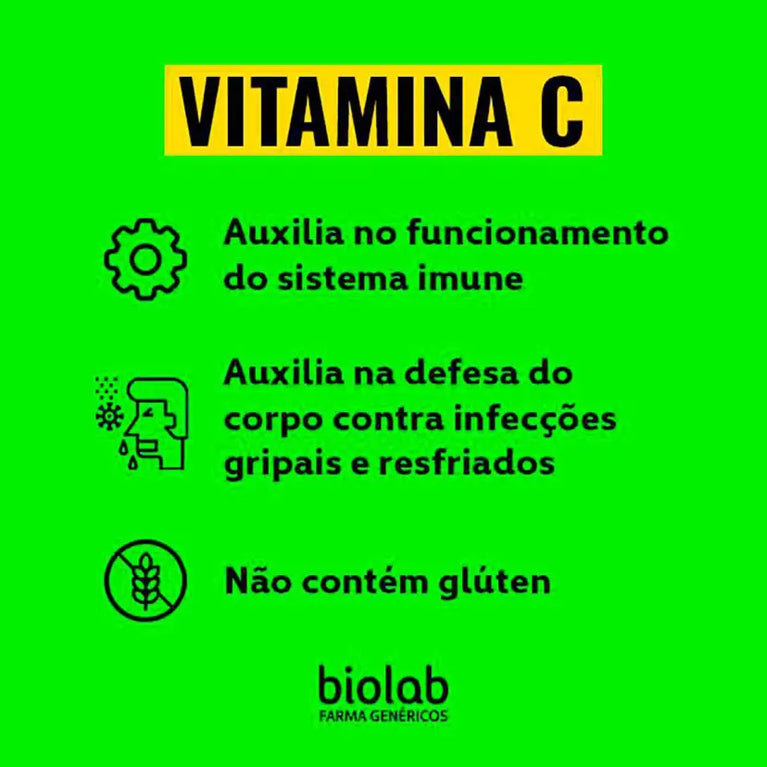 Vitamina C 500mg Com 60 cápsulas Biolab