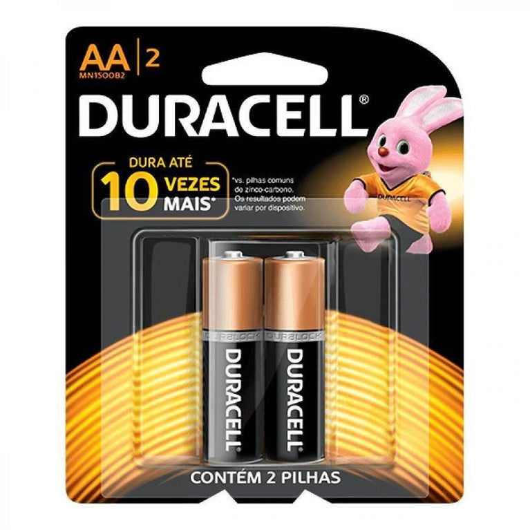 Pilha Duracell AA Pequena Com 2 Unidades - Drogaria Poupa Centro