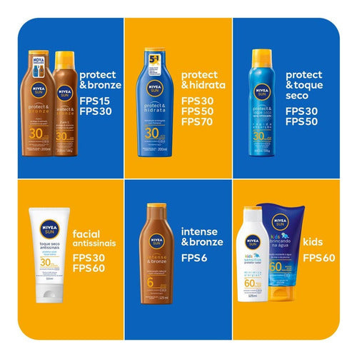 Protetor Solar Sun Protect & Bronze Fps30 125ml Nivea