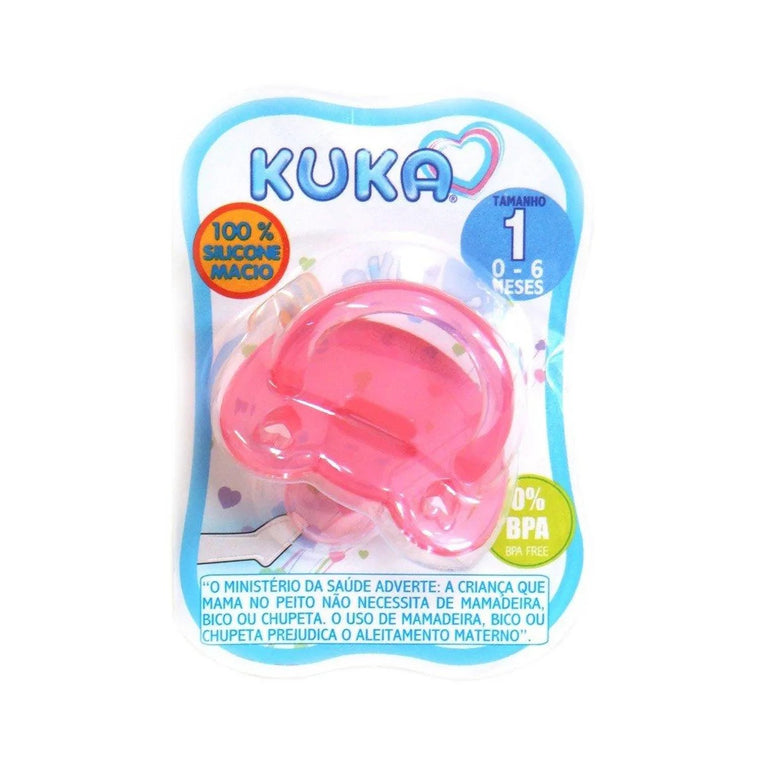 Chupeta Kuka Silicone Ortodôntico Soft Tamanho 1 com 1 Unidade