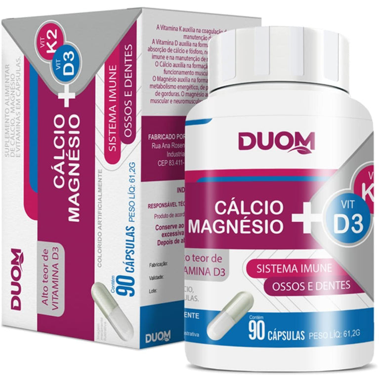 Cálcio + Magnésio 90 Cápsulas Maltta Duom