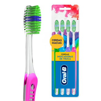 Escova de Dente Oral-B Indicator Color Collection 4 unidades