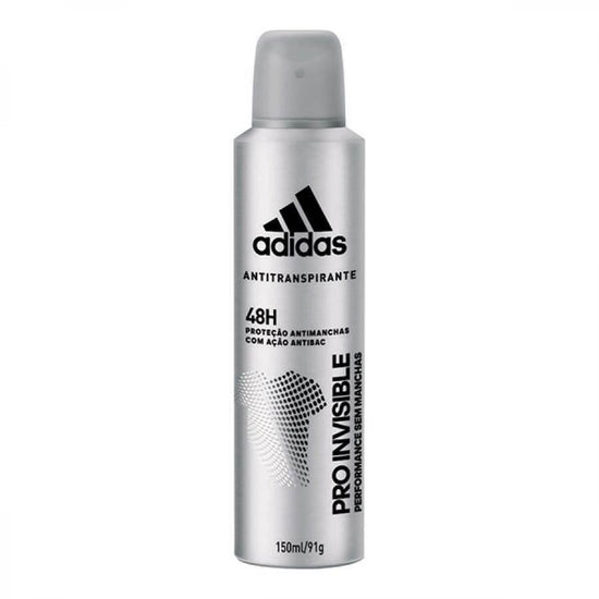 Desodorante Masculino Adidas pro invisible, aerossol, 150mL - Drogaria Poupa Centro