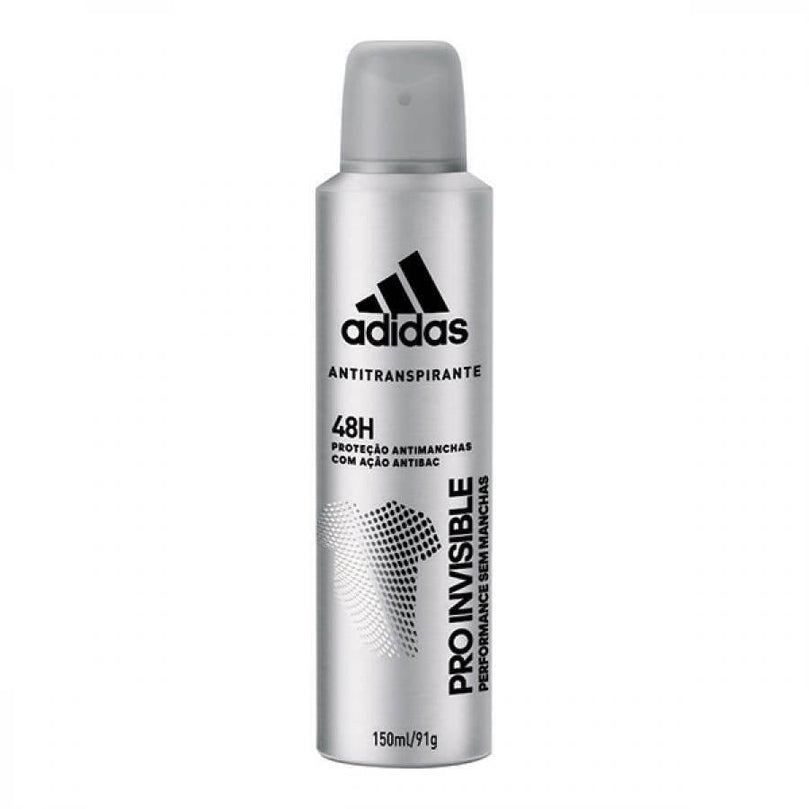 Desodorante Masculino Adidas pro invisible, aerossol, 150mL - Drogaria Poupa Centro