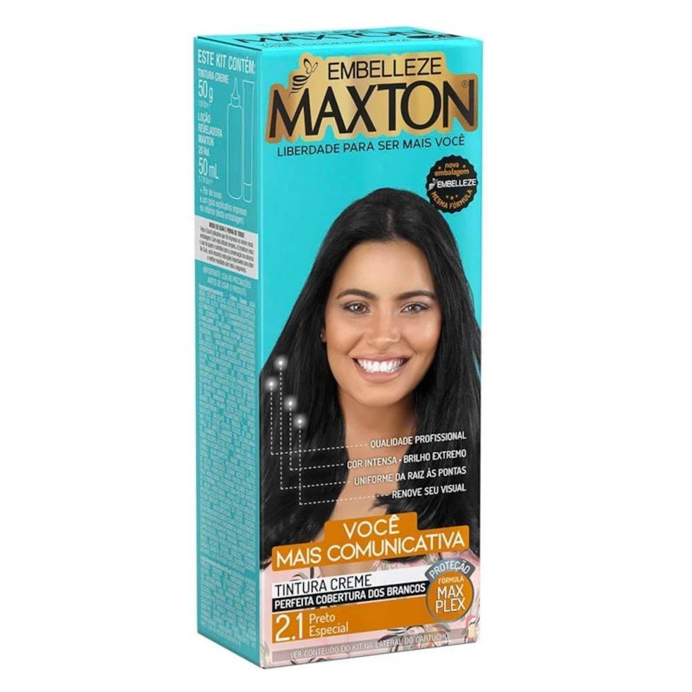 Kit Tintura Maxton Pratic Nº2.1 Preto Especial - Embelleze - Drogaria Poupa Centro