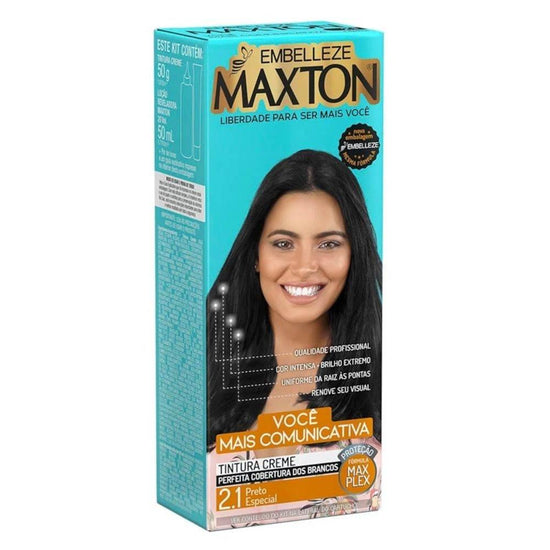 Kit Tintura Maxton Pratic Nº2.1 Preto Especial - Embelleze - Drogaria Poupa Centro