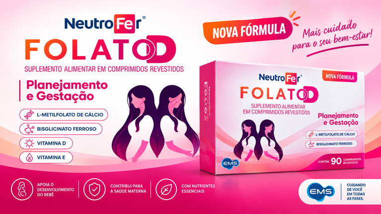 Suplemento Alimentar Neutrofer Folato D - 90 Comprimidos Revestidos