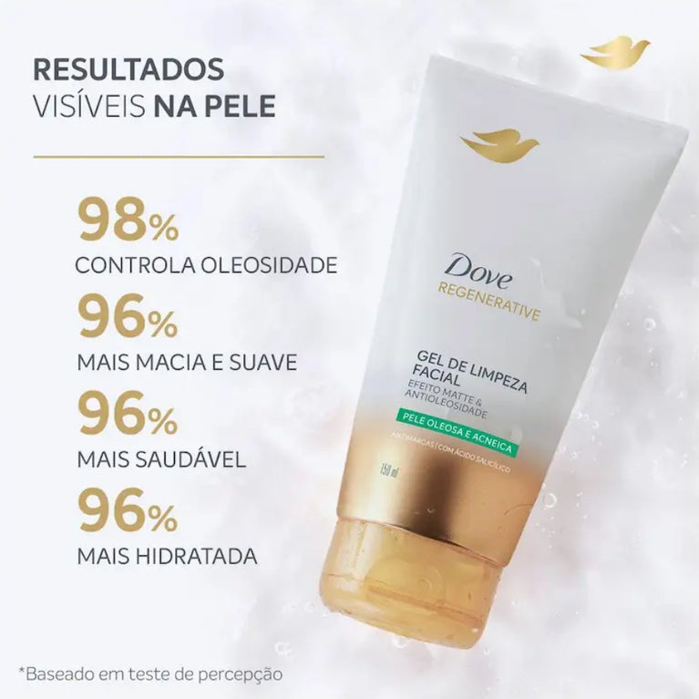 Gel de Limpeza Facial Dove Regenerative Efeito Matte & Antioleosidade 150g