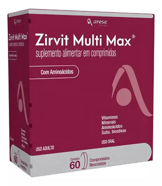Polivitamínico Zirvit Multi Max 60Comp Suplemento Vitamínico - Drogaria Poupa Centro