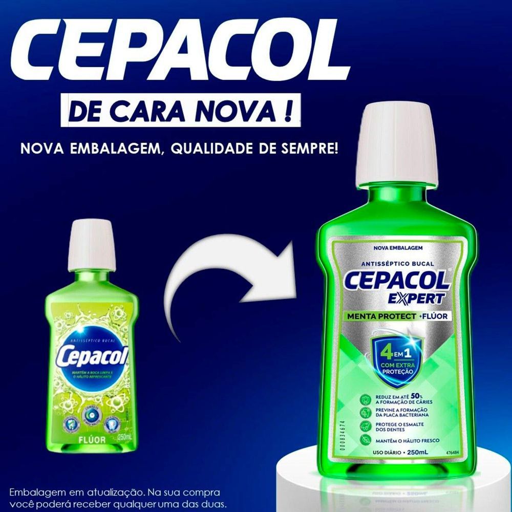 Enxaguante Bucal Cepacol Expert Menta Fluor 250ml