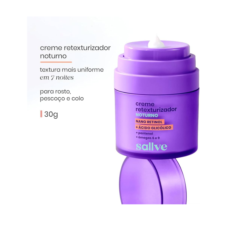 Creme Retexturizador Noturno  30g Sallve
