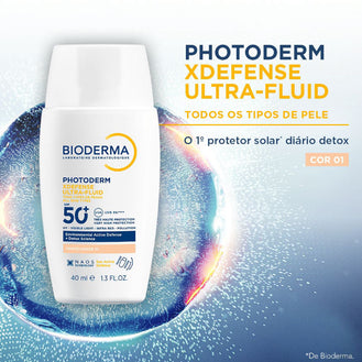 Protetor Solar Bioderma Photoderm XDefense Ultra-fluid Cor 01 FPS 50+ 40ml