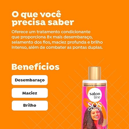 Salon Line, Condicionador, SOS Cachos, De Repente Pronta, Vegano - Para Cabelos Cacheados e Crespos, 500ml