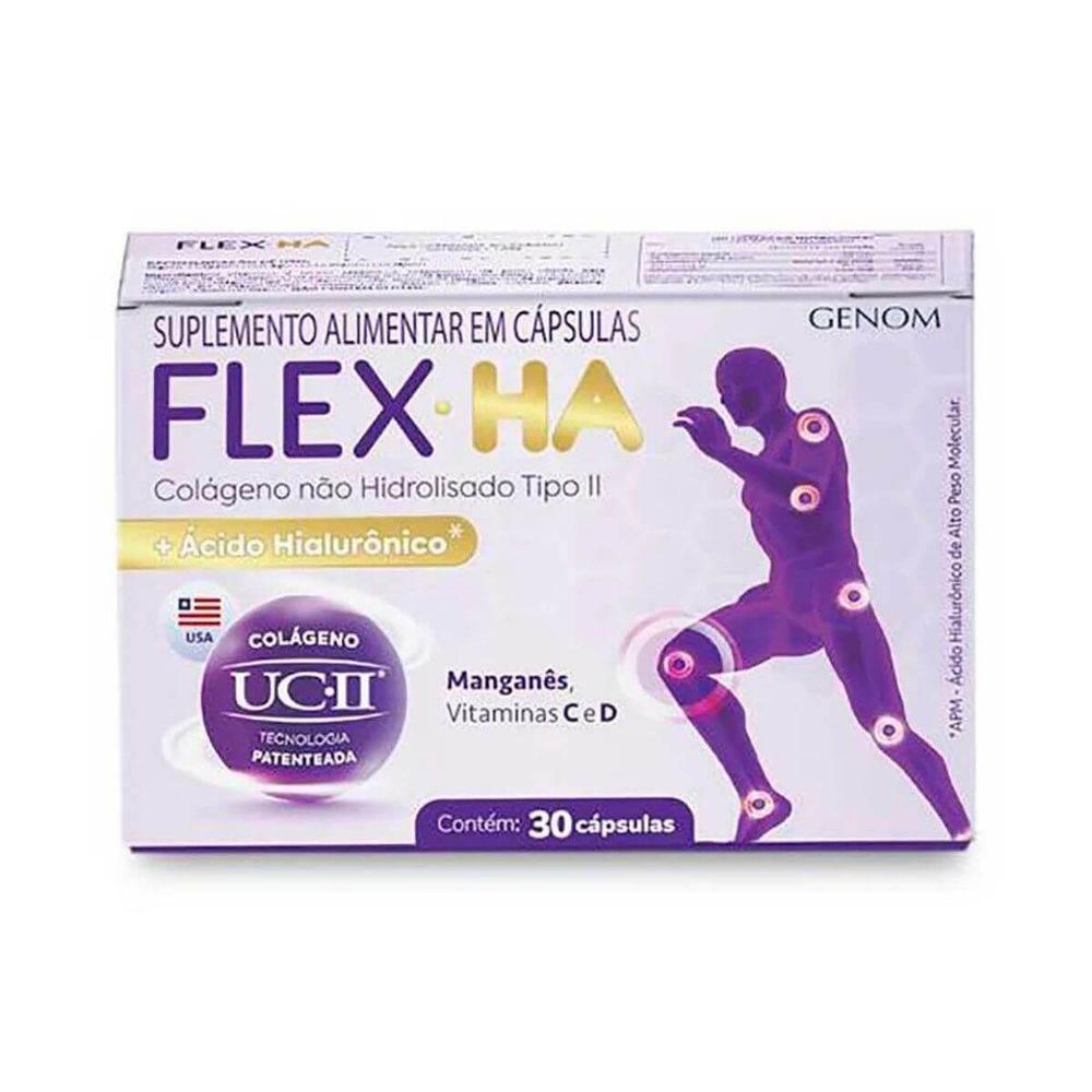 FLEX-HA - Colágeno não Hidrolisado Tipo II - 30 Cápsulas - Drogaria Poupa Centro