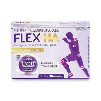 FLEX-HA - Colágeno não Hidrolisado Tipo II - 30 Cápsulas - Drogaria Poupa Centro