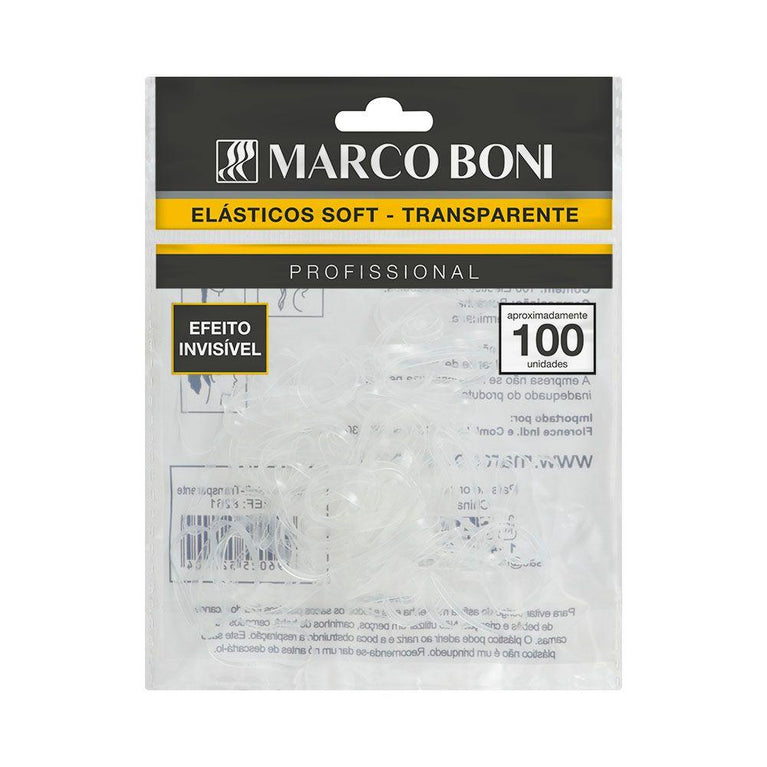 Elástico Soft Transparente Marco Boni - 100 Unidades - Drogaria Poupa Centro