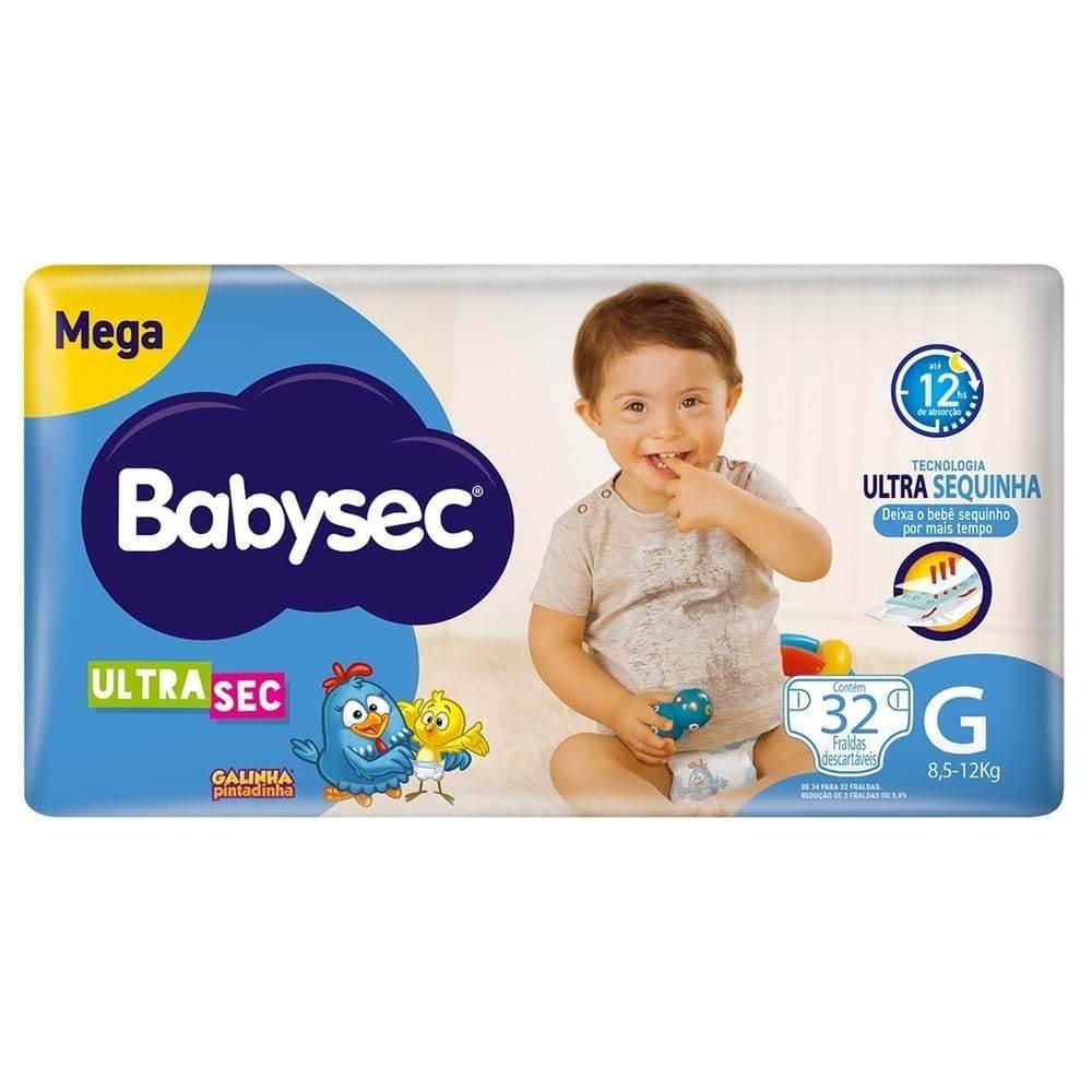 Fralda Babysec Ultrasec Galinha Pintadinha Mega G Com 32 Unidades - Drogaria Poupa Centro