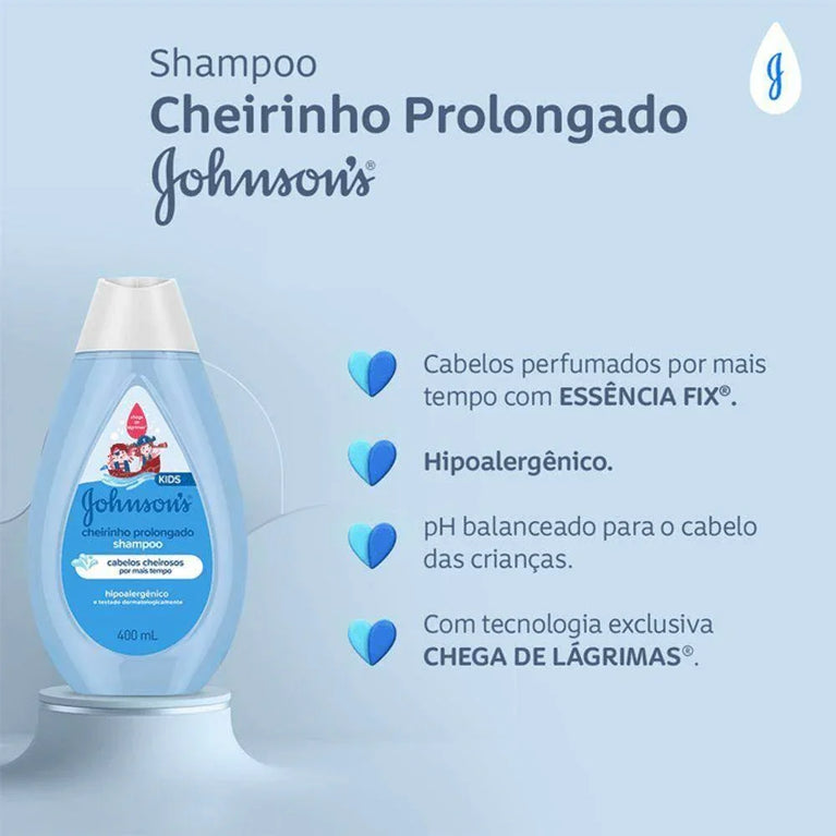 Shampoo Johnson's Baby Cheirinho Prolongado 400ml - Drogaria Poupa Centro