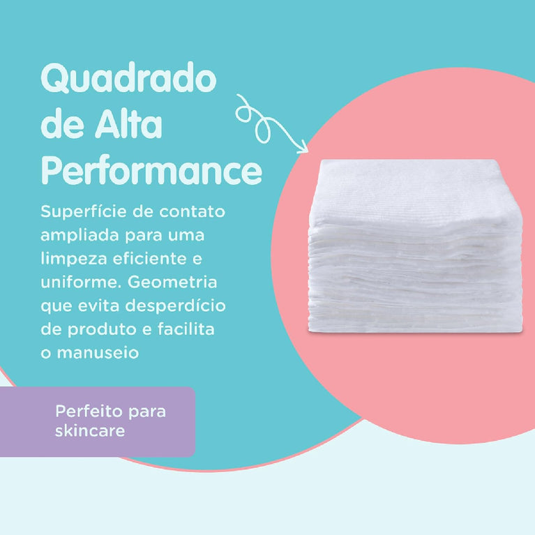 Algodão Quadrado QuadryBaby Lolly Bebê e Skincare 50 Un.