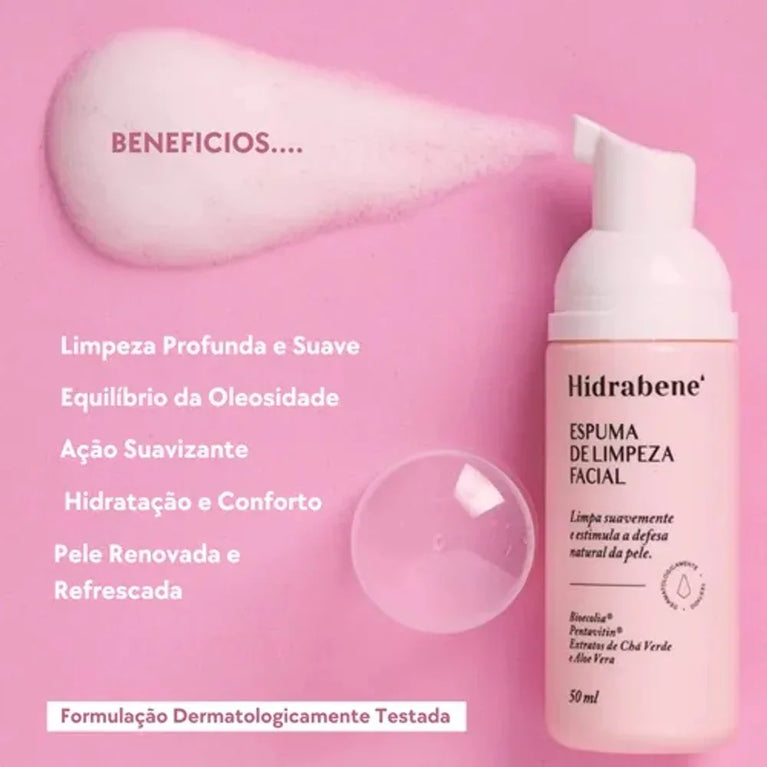 Hidrabene Espuma Limp Fc 50Ml - Drogaria Poupa Centro