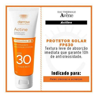 Actine Protetor Solar Sem Cor Fps 30 Darrow - 40g - Drogaria Poupa Centro