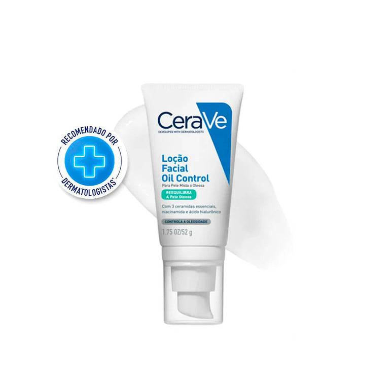 Loção Hidratante Facial CeraVe Oil Control Hidratação Sem Oleosidade com Ácido Hialurônico 52g