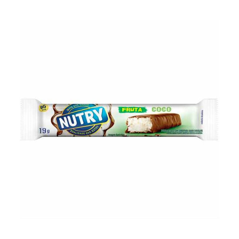 Barra de Fruta Nutry Sabor Chocolate com Recheio de Coco 19g
