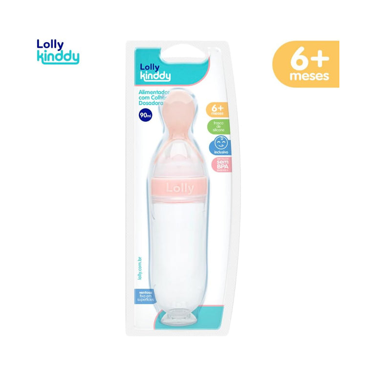Alimentador Colher Dosadora Lolly Rosa